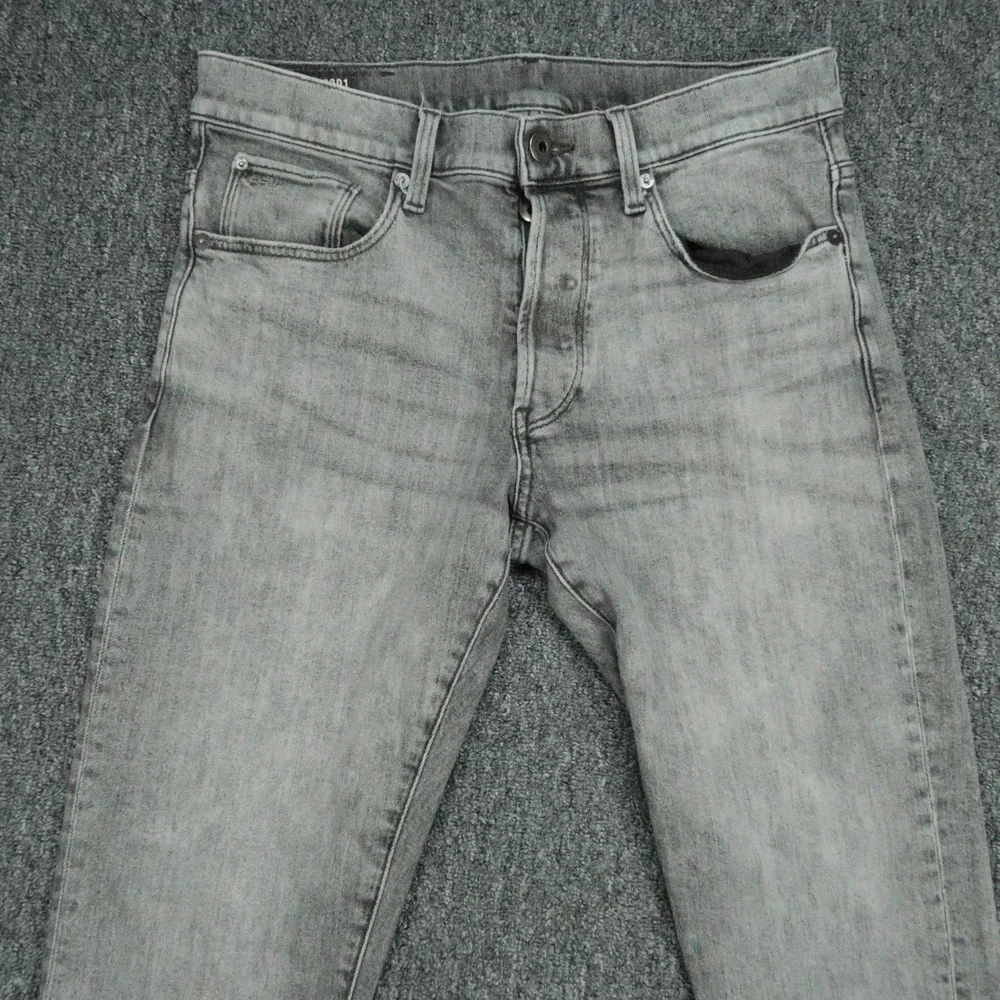 G Star Jeans Mens‎ 31x32 Gray 3301 Slim Stretch Denim Button Fly 5 Pocket